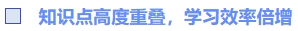 知识点高度重叠,学习效率倍增 知识点高度重叠,学习效率倍增