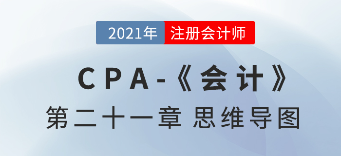 2021年CPA《会计》第二十一章思维导图 2021年CPA《会计》第二十一章思维导图