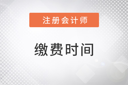 杭州注册会计师考试缴费时间