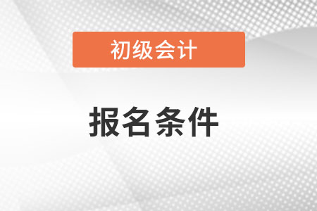 2023年四川省雅安初级会计考试报名条件是什么？