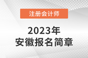 安徽注协发布《安徽省2023年注册会计师全国统一考试报名简章》