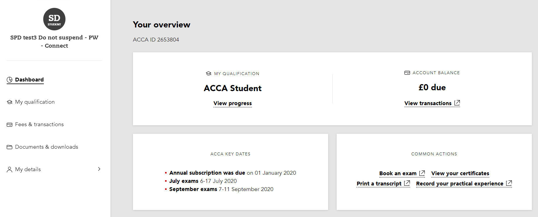 登录myACCA账户，在首页点击“Book an exam”进入Exam Entry