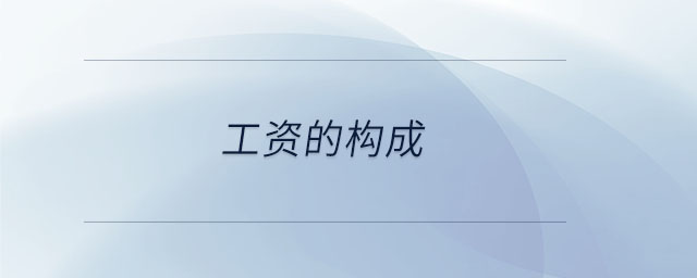 工资的构成 工资的构成