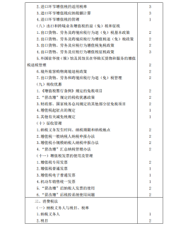 2020年注册会计师《税法》考试大纲3