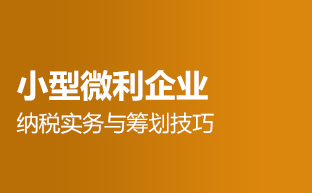 小型微利企业纳税实务与筹划技巧