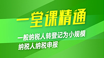 一般纳税人转登记为小规模纳税人纳税申报