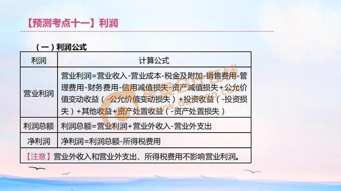 初级会计利润 初级会计利润