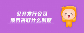 公开发行公司债券采取什么制度