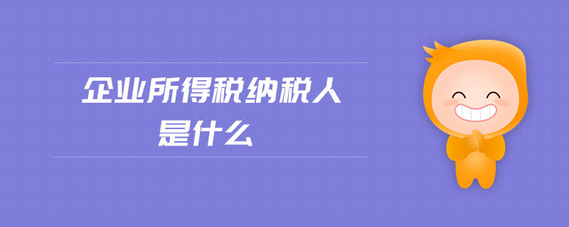 企业所得税纳税人是什么 企业所得税纳税人是什么