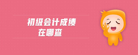 初级会计成绩在哪查