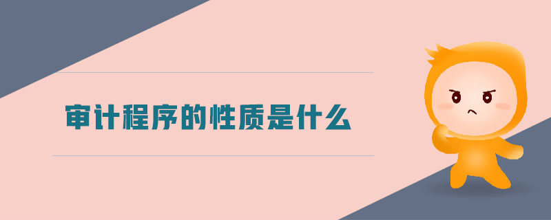 审计程序的性质是什么 审计程序的性质是什么