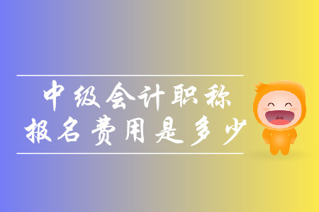 2020年内蒙古中级会计职称考试报名费用公布了吗？