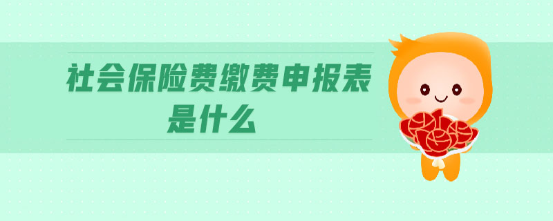 社会保险费缴费申报表是什么