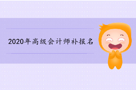 2020年高级会计师补报名相关资讯