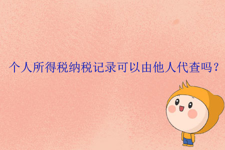 个人所得税纳税记录可以由他人代查吗? 个人所得税纳税记录可以由他人代查吗?