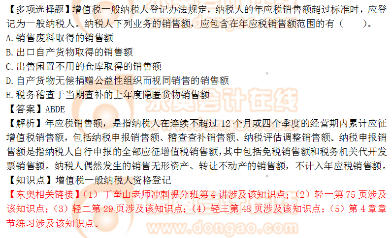 2018年税务师《涉税服务实务》多选题:增值税一般纳税人登记 2018年税务师《涉税服务实务》多选题:增值税一般纳税人登记