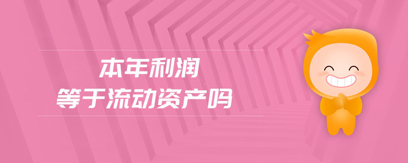 本年利润等于流动资产吗