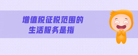 增值税征税范围的生活服务是指