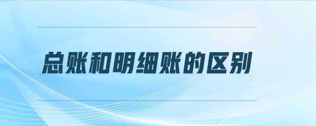 总账和明细账的区别 总账和明细账的区别