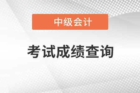2020年中级会计职称成绩查询入口