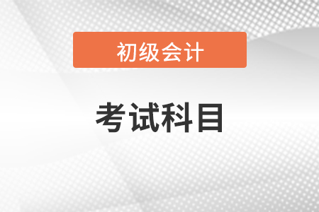 广西自治区崇左初级会计职称考试科目是什么?