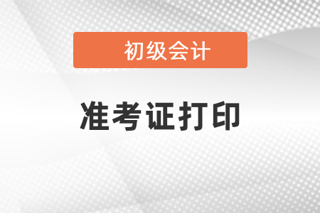福建省南平2021年初级会计准考证打印时间出了吗？