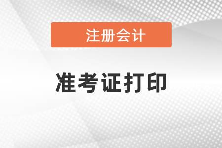 2021年江苏省宿迁注会准考证打印时间