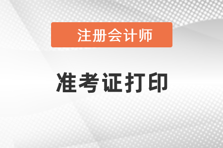 2021江西省九江注册会计师考试准考证哪里可以打印？