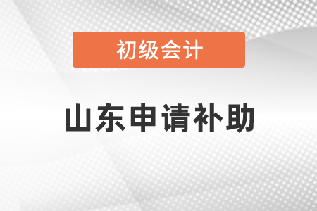 山东省泰安怎么申请初级会计补助