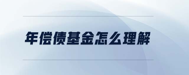年偿债基金怎么理解 年偿债基金怎么理解