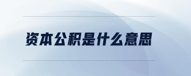 资本公积是什么意思 资本公积是什么意思
