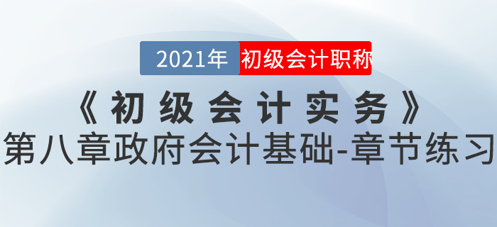 2021年《初级会计实务》第八章政府会计基础-章节练习