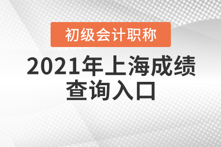2021年上海市嘉定区初级会计考试成绩查询入口