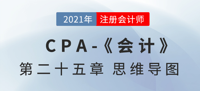 2021年CPA《会计》第二十五章思维导图 2021年CPA《会计》第二十五章思维导图