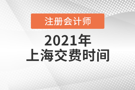 上海市嘉定区2021年注会报名交费时间