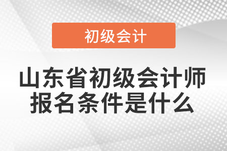 2022年山东省泰安初级会计师报名条件是什么