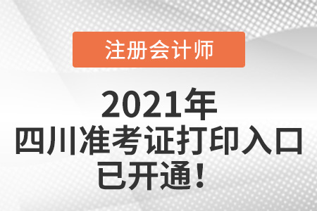 2021年四川省攀枝花注册会计师准考证下载入口已开通