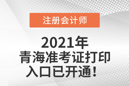 青海省海南2021年注册会计师准考证下载网站已开通