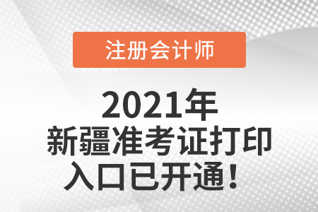 2021年新疆自治区伊犁哈萨克cpa打印准考证入口已开通
