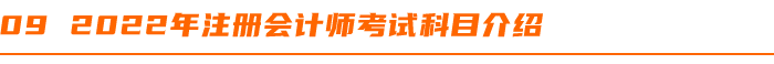 2022年注册会计师考试科目介绍