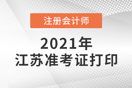 2021江苏省南京注册会计师准考证打印