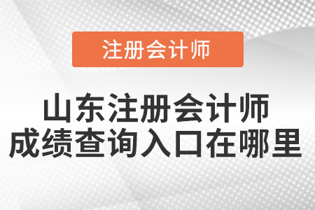 山东省烟台注册会计师成绩查询入口在哪里