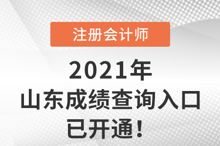 山东省济南2021年注册会计师考试成绩查询系统已开通