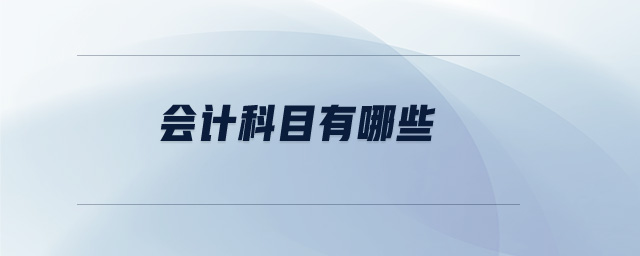 会计科目有哪些 会计科目有哪些