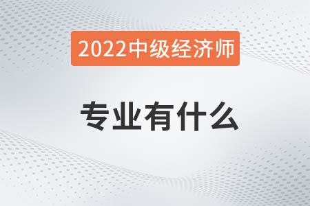 2022年中级经济师的专业都有什么