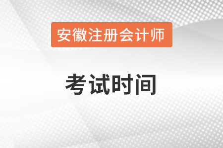 安徽省宣城注册会计师考试时间在什么时候？