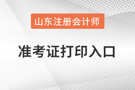 山东省济宁注册会计师准考证打印入口在哪里？
