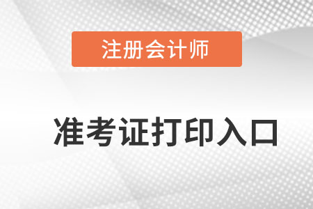 重庆市沙坪坝区cpa准考证打印入口？