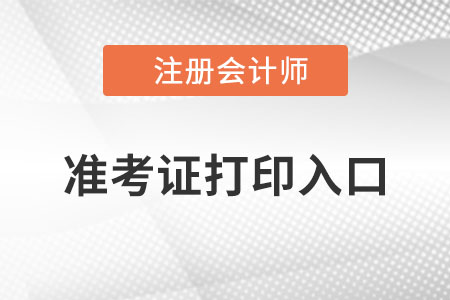 湖北省潜江市2022年注册会计师准考证打印入口？