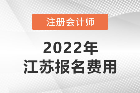 2022年江苏省宿迁注册会计师考试费用是多少？